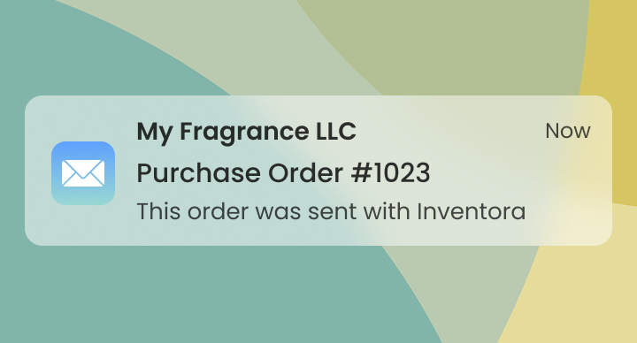 Purchase sent to supplier email notification