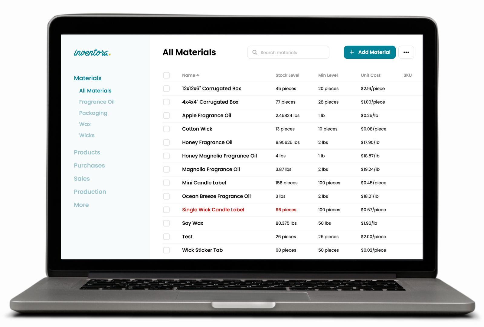 Inventora, Inventory System for Makers and Manufacturers